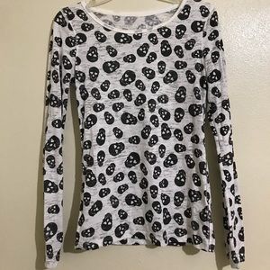 Skull pattern transparent shirt NEW